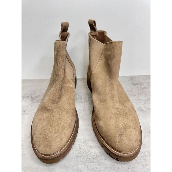 Steve Madden Chelsea Boots Size 10 Tan Suede Block Heel - Picture 3 of 9